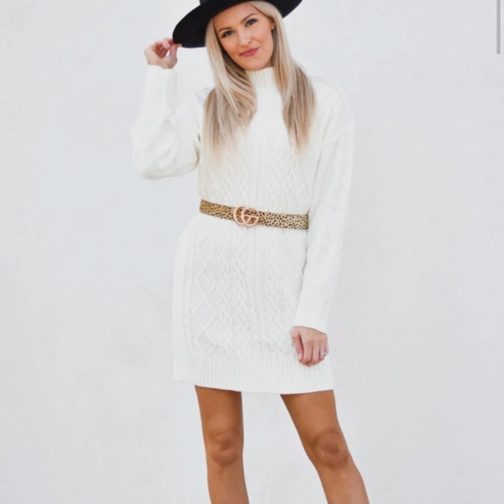 Never worn white sweater dress